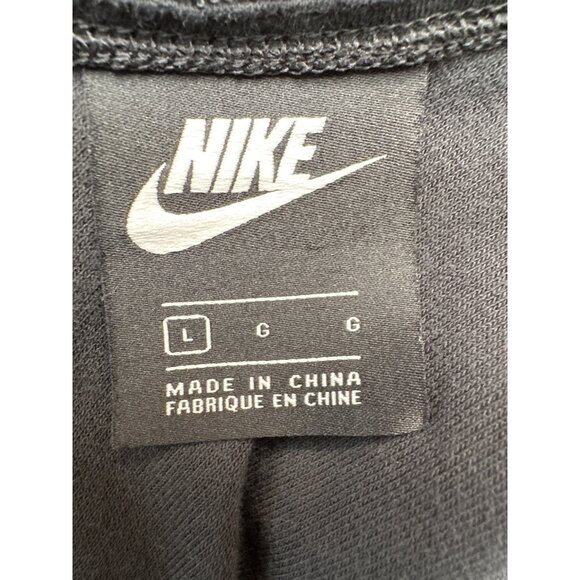 Nike Sportswear Jumpsuit Women Large Shorts Black Terry Sleeveless Stretch Pocke - Picture 5 of 9